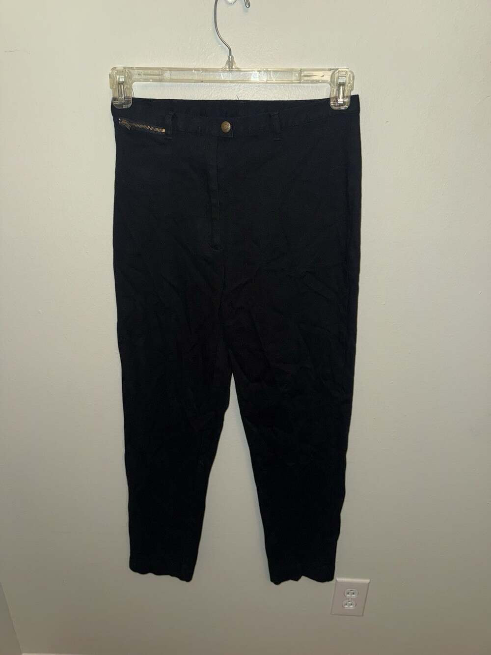 Lauren Ralph Lauren Pants 10 Black Zipper Pocket Slim Stretch Denim Classic